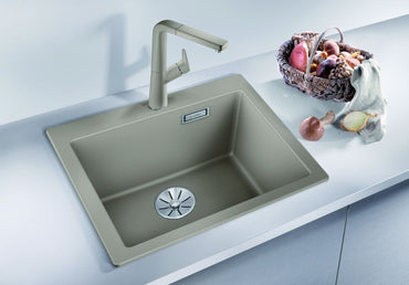 Chiuveta bucatarie Pleon 5 521675, silgranit Trufe, 515 x 510 mm, pe blat, Blanco