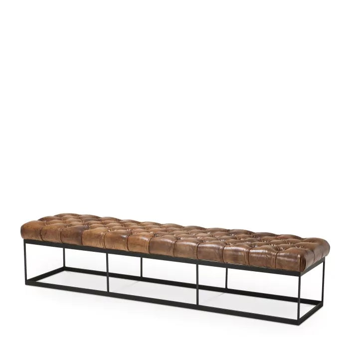 Bancă York Tabacco Leather 109093, Eichholtz