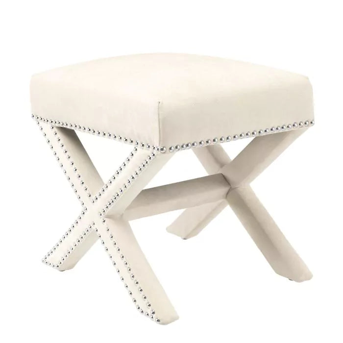 Taburet Perugia Ecru Velvet 110117, Eichholtz