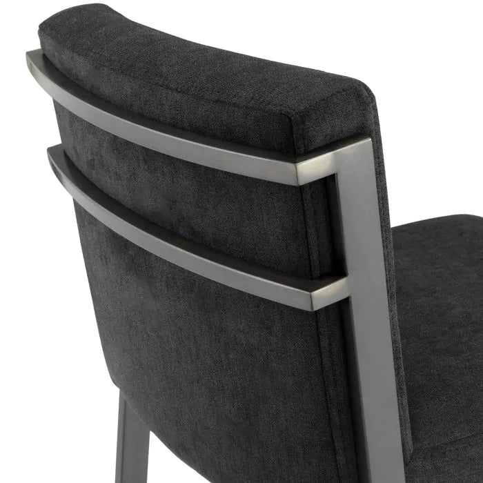 Scaun Stool Scott Black Velvet 110427, Eichholtz