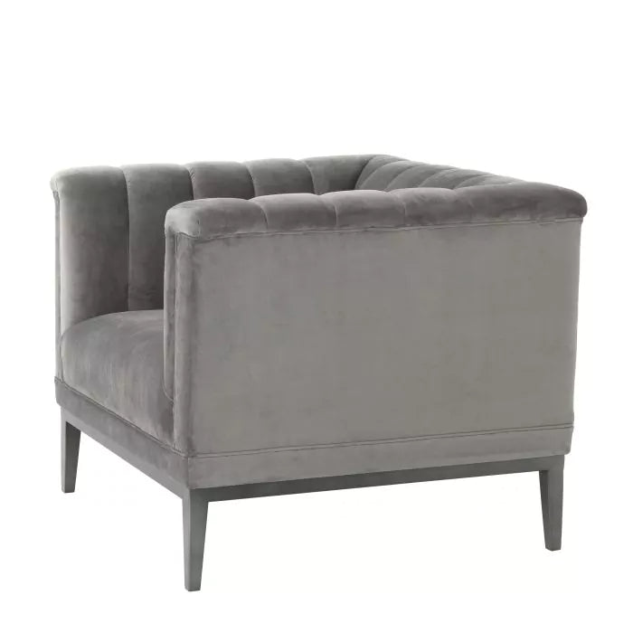 Fotoliu Raffels Roche Porpoise Grey Velvet 111506, Eichholtz