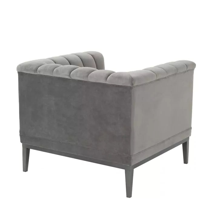 Fotoliu Raffels Roche Porpoise Grey Velvet 111506, Eichholtz