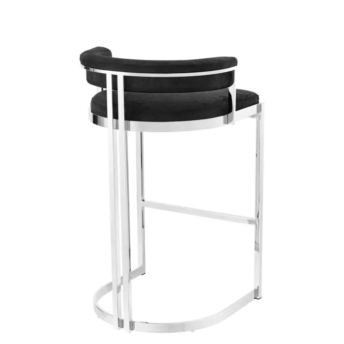 Scaun Stool Dante Savona Grey Velvet 111672, Eichholtz