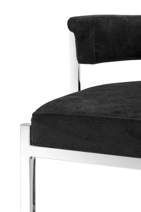 Scaun Stool Dante Savona Grey Velvet 111672, Eichholtz