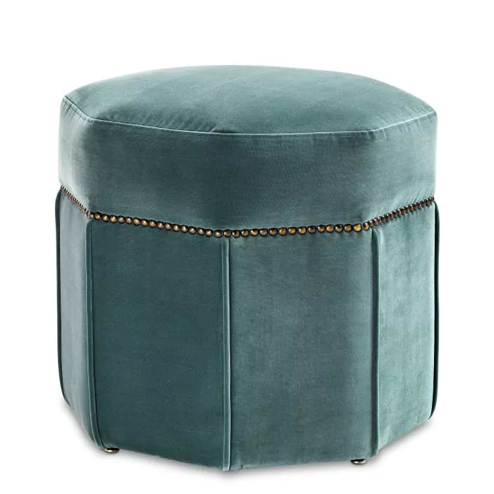 Taburet Bombay Cameron Deep Turquoise Cream 111789, Eichholtz