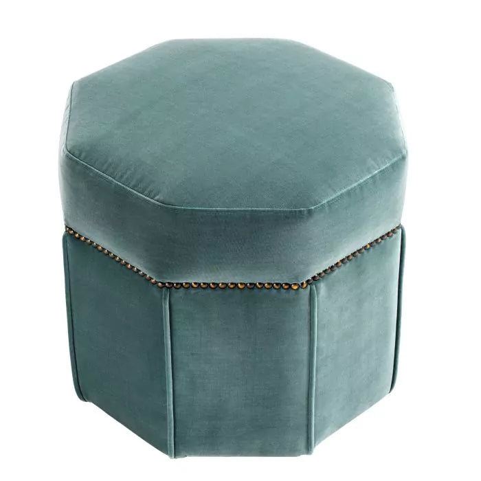 Taburet Bombay Cameron Deep Turquoise Cream 111789, Eichholtz