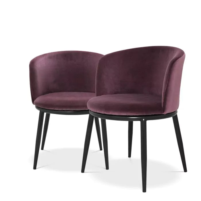 Set Două Scaune Dining Filmore Cameron Purple 111994, Eichholtz