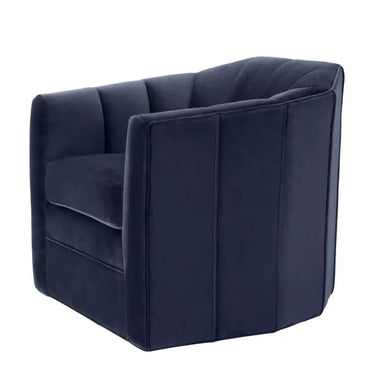Fotoliu Pivotant Delancey Savona Midnight Blue Velvet 112511U, Eichholtz