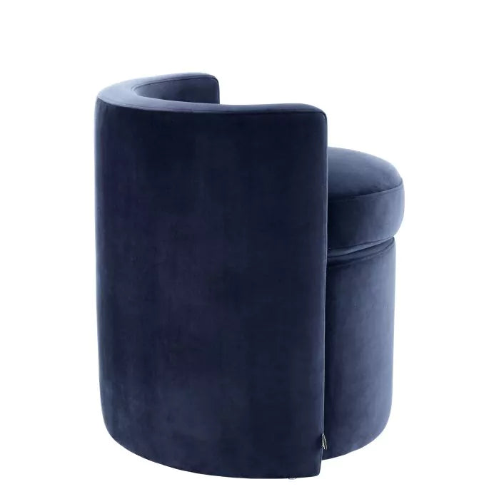 Scaun Arcadia Savona Midnight Blue Velvet 113032U, Eichholtz