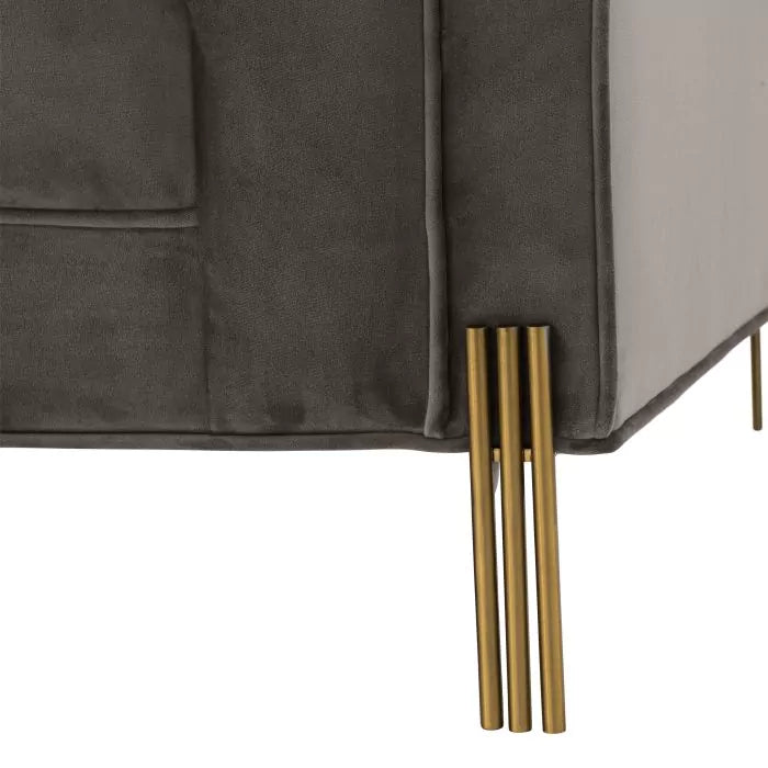 Fotoliu Sienna Savona Grey Velvet 113196 Eichholtz