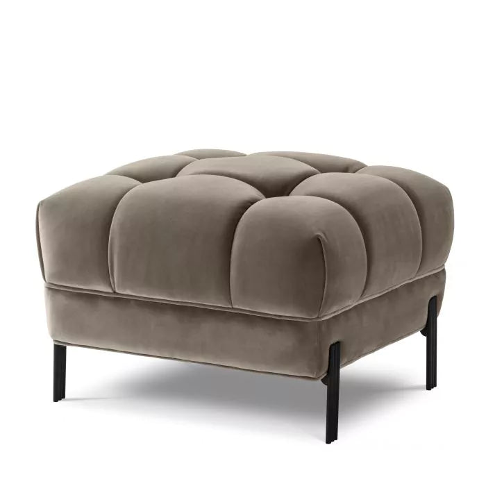 Taburet Sienna Greige Velvet 113199, Eichholtz