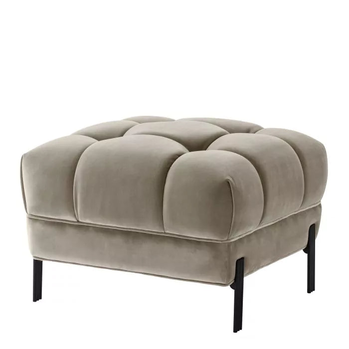 Taburet Sienna Greige Velvet 113199, Eichholtz