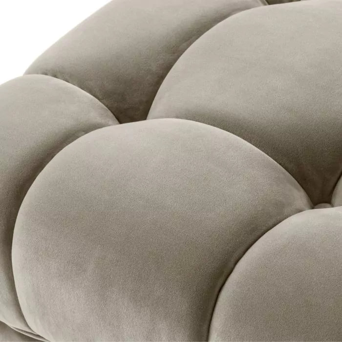 Taburet Sienna Greige Velvet 113199, Eichholtz