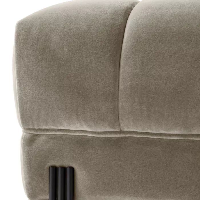Taburet Sienna Greige Velvet 113199, Eichholtz