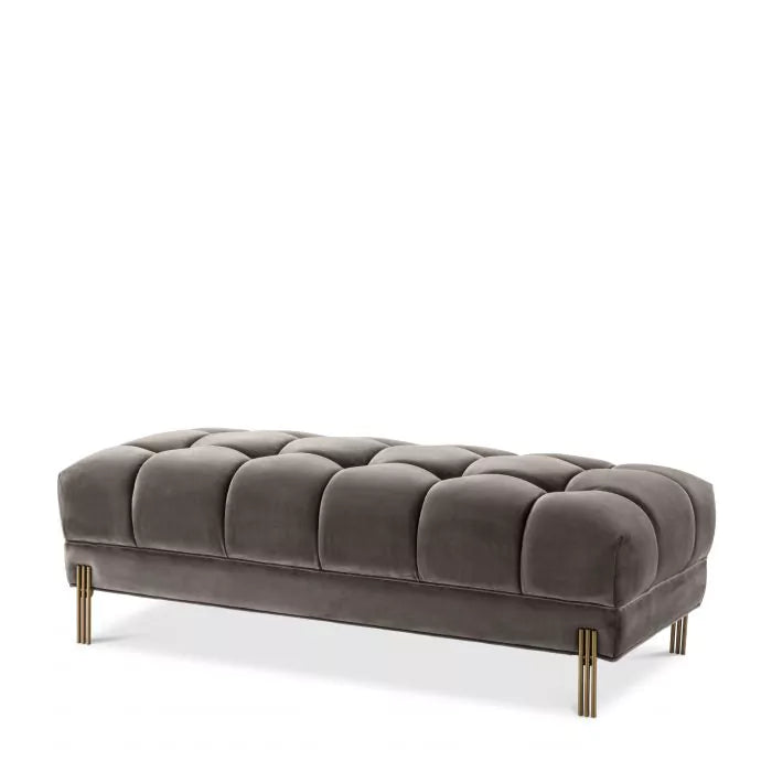 Bancă Sienna Savona Grey Velvet 113200, Eichholtz