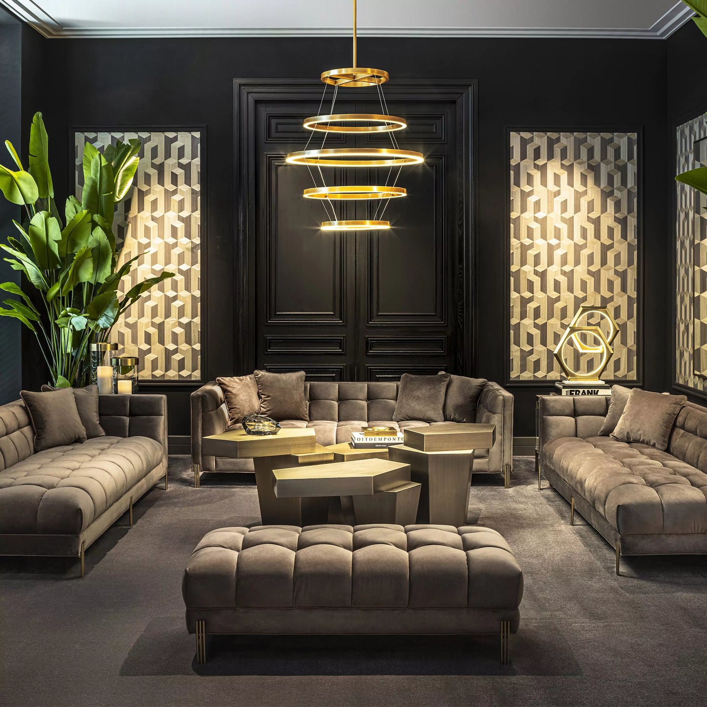 Bancă Sienna Savona Grey Velvet 113200, Eichholtz