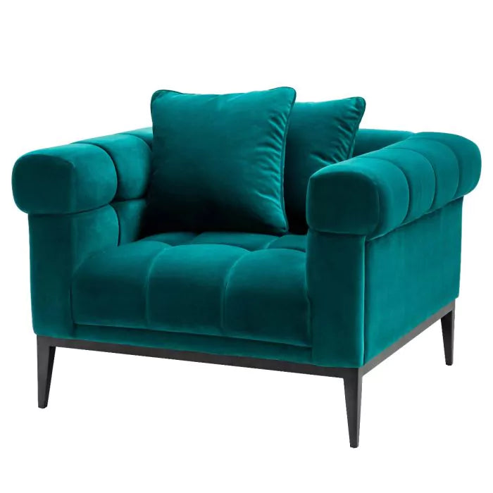 Fotoliu Aurelo Savona Green Velvet 113356 Eichholtz