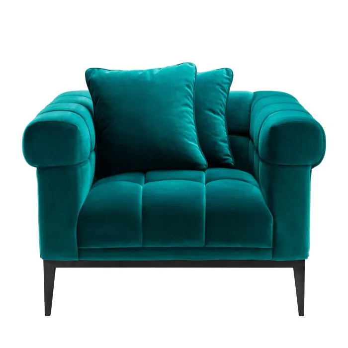 Fotoliu Aurelo Savona Green Velvet 113356 Eichholtz