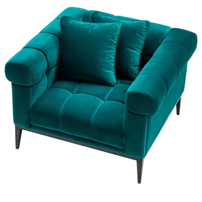 Fotoliu Aurelo Savona Green Velvet 113356 Eichholtz