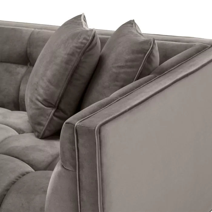 Canapea Lounge Sienna Right Savona Grey Velvet 113387, Eichholtz