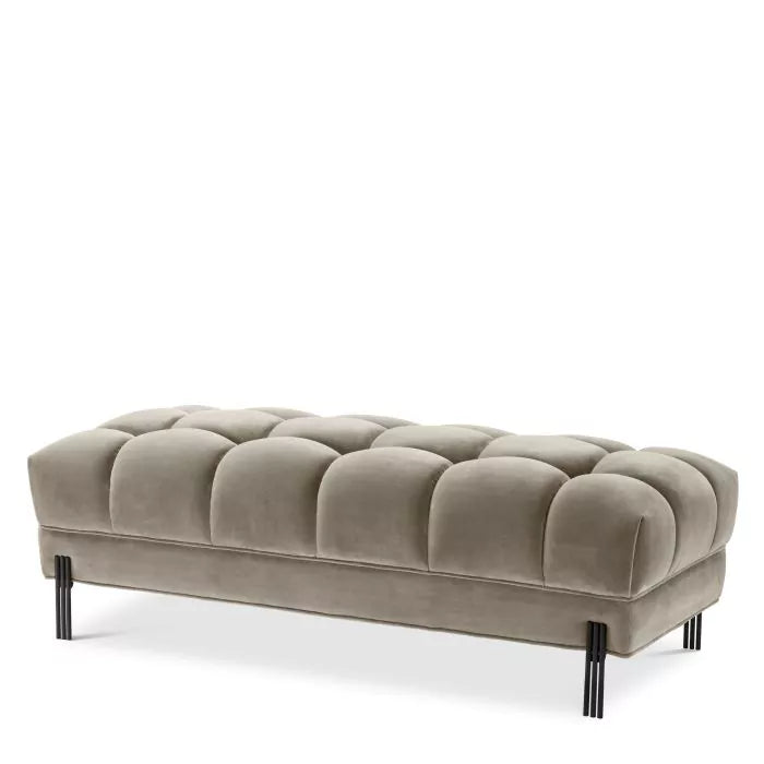 Bancă Sienna Savona Greige Velvet 113389, Eichholtz