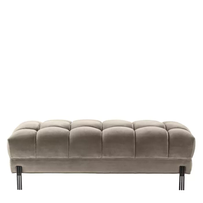 Bancă Sienna Savona Greige Velvet 113389, Eichholtz