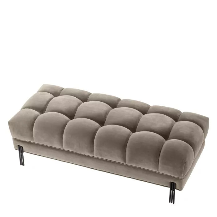 Bancă Sienna Savona Greige Velvet 113389, Eichholtz