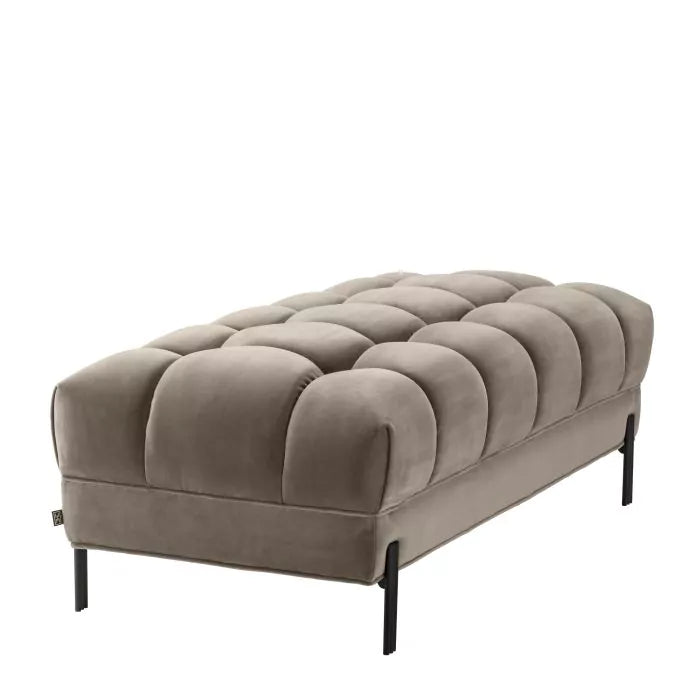 Bancă Sienna Savona Greige Velvet 113389, Eichholtz