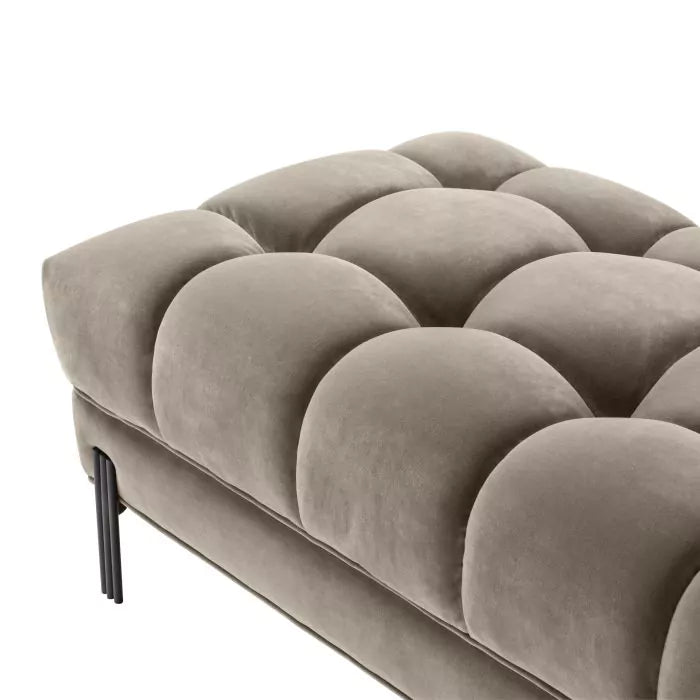 Bancă Sienna Savona Greige Velvet 113389, Eichholtz
