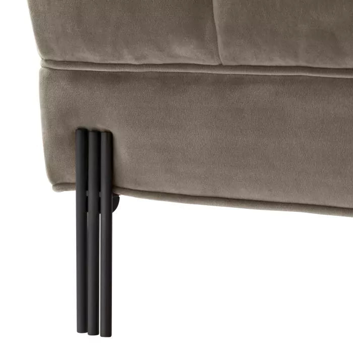 Bancă Sienna Savona Greige Velvet 113389, Eichholtz