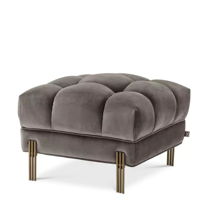 Taburet Sienna Savona Grey Velvet 113390, Eichholtz