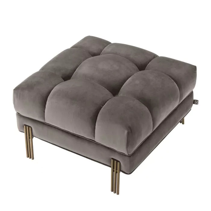 Taburet Sienna Savona Grey Velvet 113390, Eichholtz