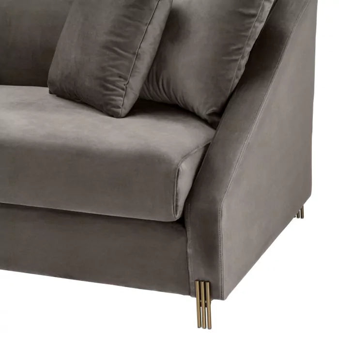 Canapea Candice Savona Grey Velvet 113400, Eichholtz