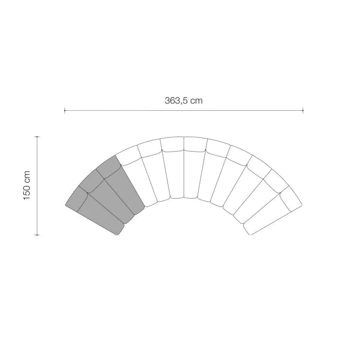 Modul Canapea Lando Avalon White 113417, Eichholtz