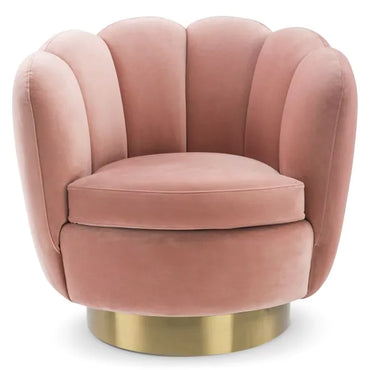 Fotoliu Pivotant Mirage Savona Nude Velvet 113418, Eichholtz