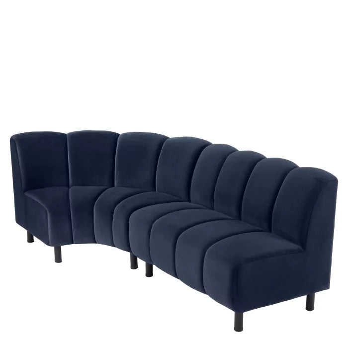 Modul Canapea Hillman Savona Midnight Blue Velvet 113626, Eichholtz
