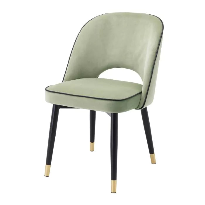 Set Două Scaune Dining Cliff Pistache Green Velvet 113783, Eichholtz