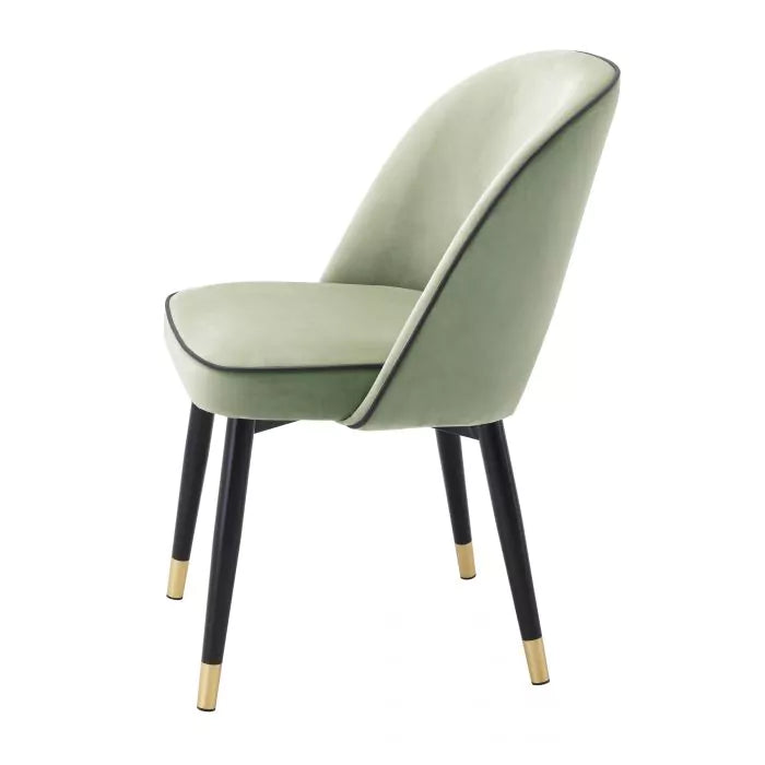 Set Două Scaune Dining Cliff Pistache Green Velvet 113783, Eichholtz
