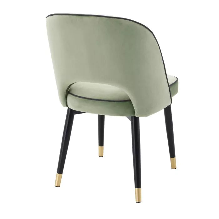 Set Două Scaune Dining Cliff Pistache Green Velvet 113783, Eichholtz