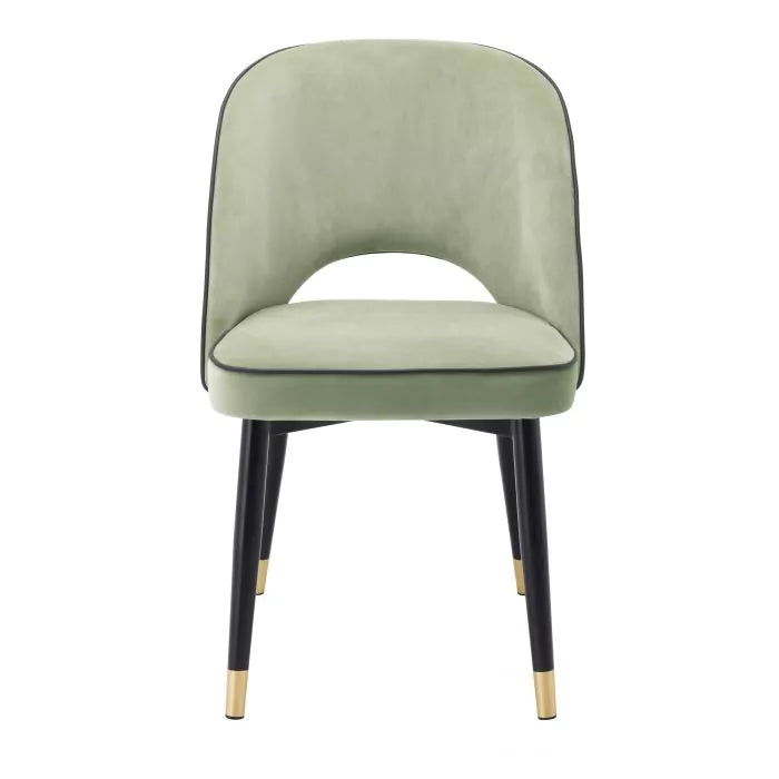 Set Două Scaune Dining Cliff Pistache Green Velvet 113783, Eichholtz