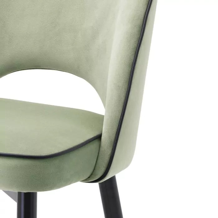 Set Două Scaune Dining Cliff Pistache Green Velvet 113783, Eichholtz