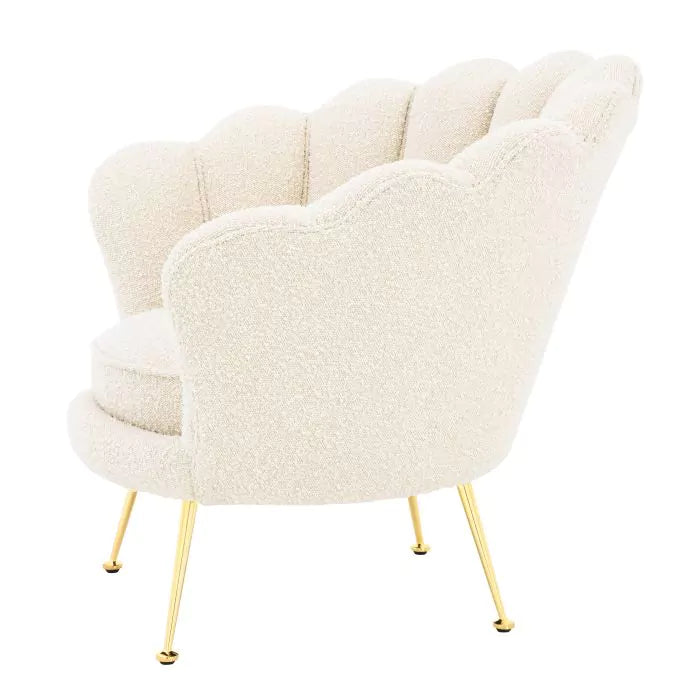 Fotoliu Trapezium Boucle Cream 113990, Eichholtz