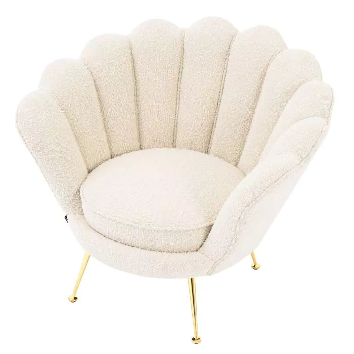 Fotoliu Trapezium Boucle Cream 113990, Eichholtz