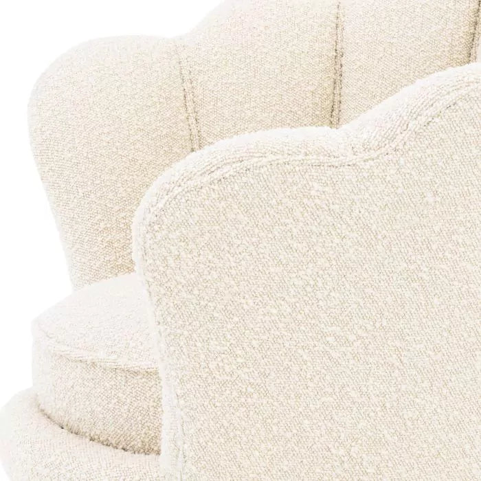 Fotoliu Trapezium Boucle Cream 113990, Eichholtz