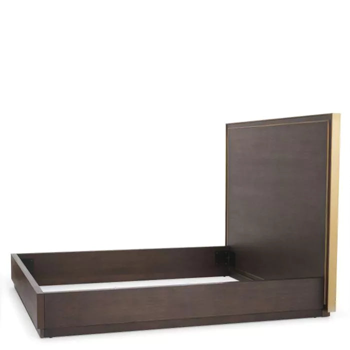 Cadru Pat Camelot Brown Oak Veneer 114211, Eichholtz