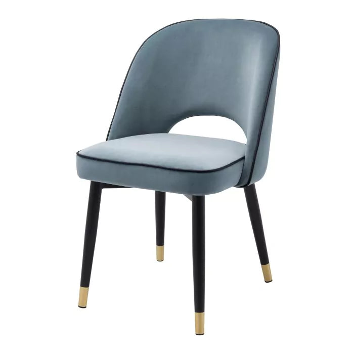 Set Două Scaune Dining Cliff Blue Velvet 114301, Eichholtz