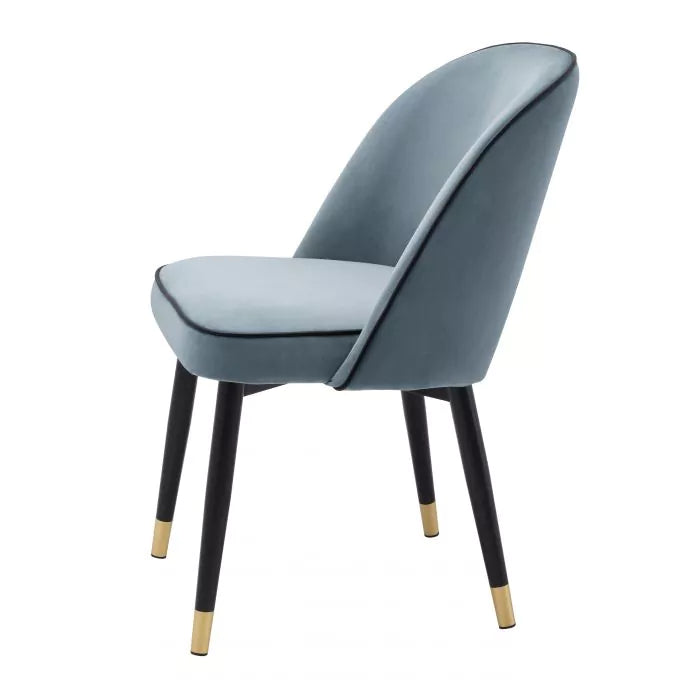 Set Două Scaune Dining Cliff Blue Velvet 114301, Eichholtz