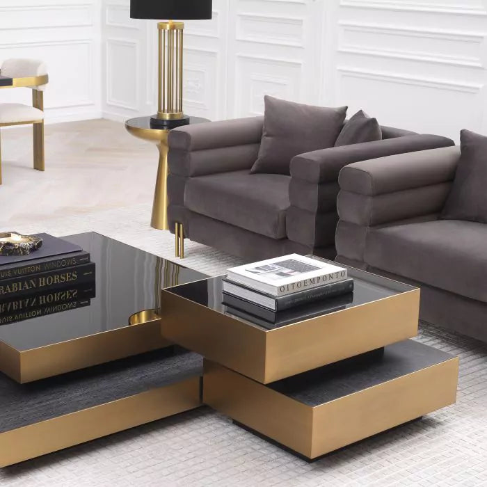Fotoliu York Savona Grey Velvet 114344 Eichholtz