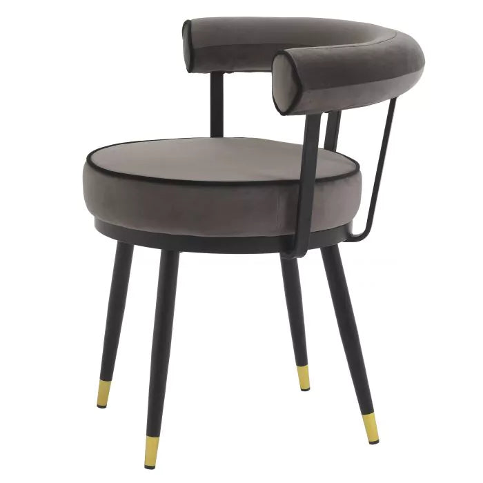 Set Două Scaune Dining Vico Savona Grey Velvet 114379, Eichholtz