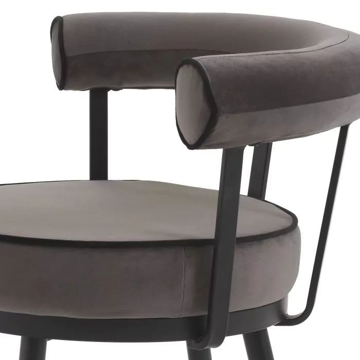 Set Două Scaune Dining Vico Savona Grey Velvet 114379, Eichholtz